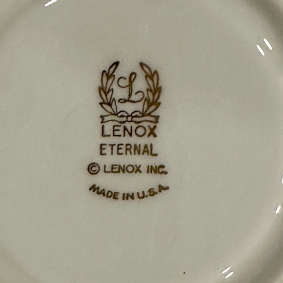 LENOX Eternal Gold Trim China Coffee Cup Saucers 6” Lot of 12. Great Condition - Picture 3 of 8